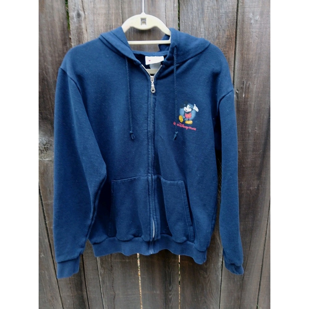 Walt Disney World‎ Zip Up Hoodie - Sweatshirt Mickey Mouse Full Zip Blue M